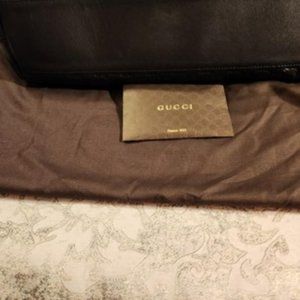 Lovely Black Stamped Leather Guccisima Tote by Original Owner